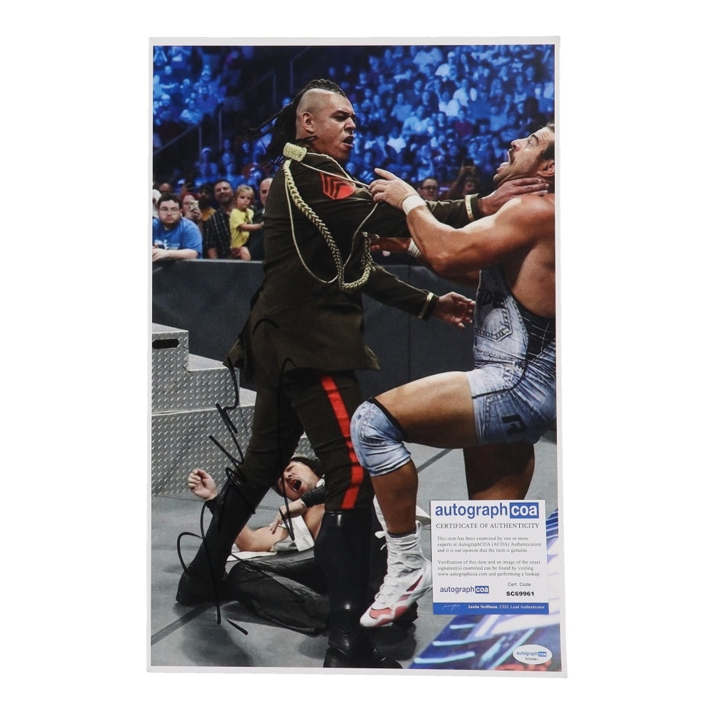 Commander Azeez Signed WWE 11x17 Photo (ACOA)