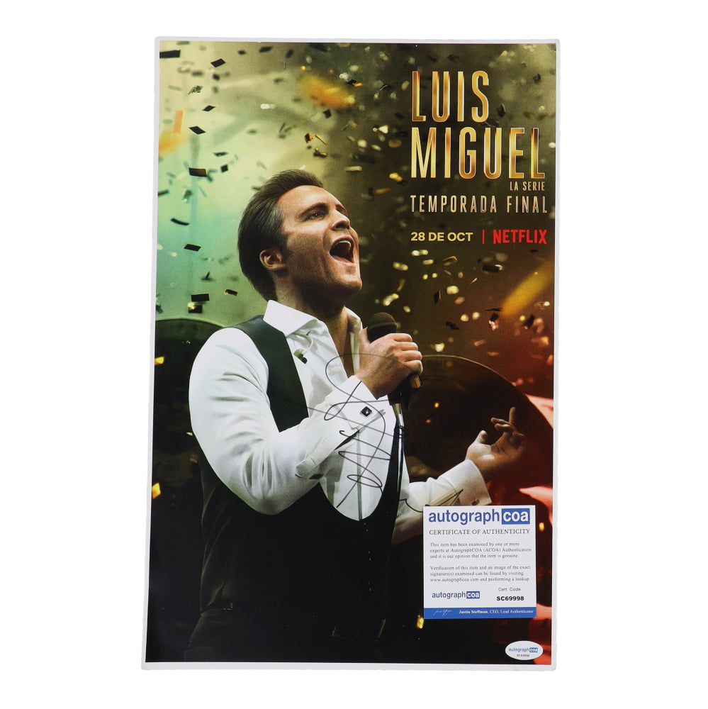 Diego Boneta Signed (ACOA) "Luis Miguel: The Series" 11x17 Photo - Luis Miguel