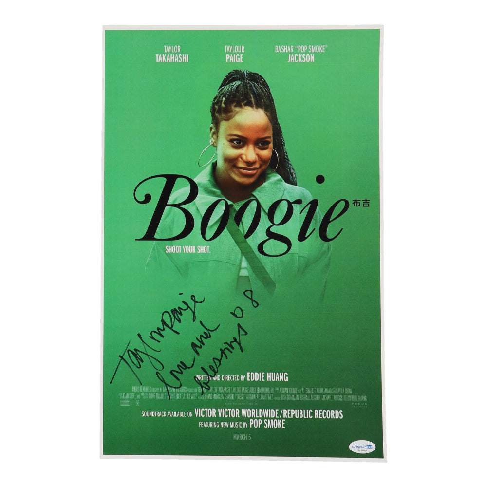 Taylour Paige Signed (ACOA) "Boogie" 11x17 Photo Inscribed "Love And Blessings" - Eleanor