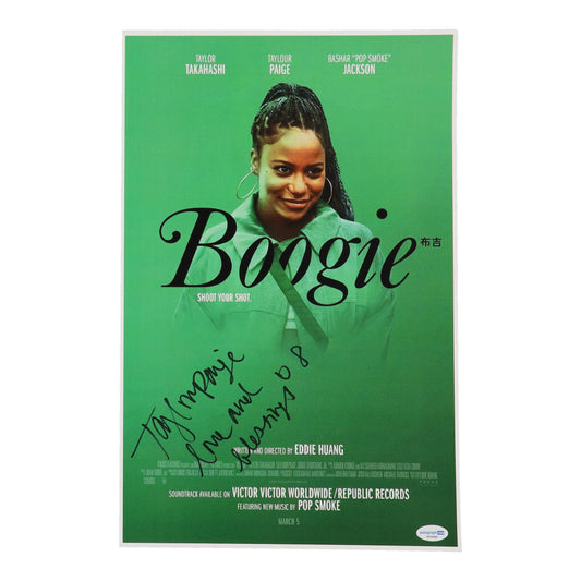 Taylour Paige Signed (ACOA) "Boogie" 11x17 Photo Inscribed "Love And Blessings" - Eleanor