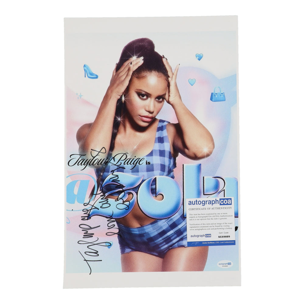 Taylour Paige Signed (ACOA) "Zola" 11x17 Photo Inscribed "Love And Blessings" - Zola