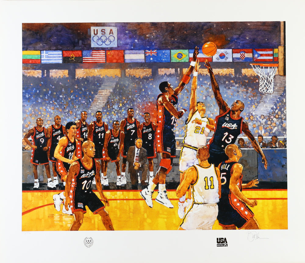 Bart Forbes 1996 "Dream Team" Team USA Basketball LE Print Signed by the Artist (PA) Limited Edition # / 1,996