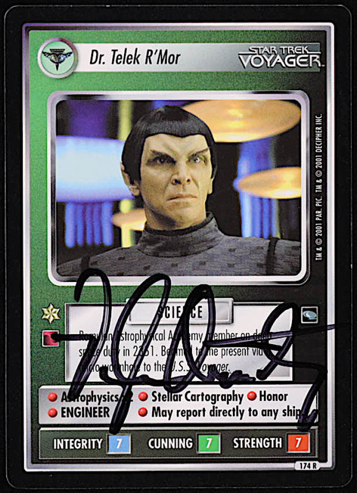 Vaughn Armstrong Signed (Beckett) 2000 Star Trek Voyager #174 - Dr. Telek R'Mor