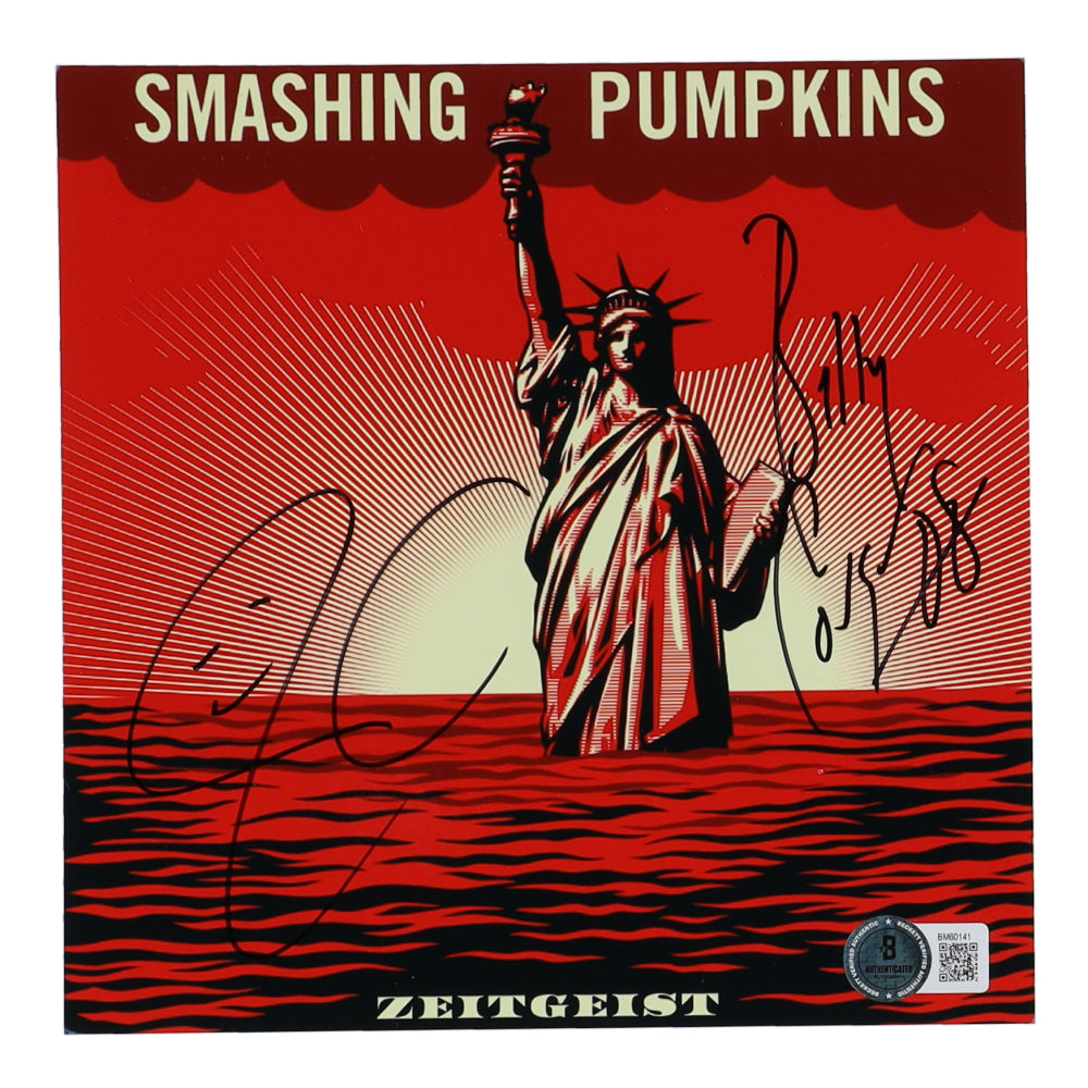 Billy Corgan & Jimmy Chamberlain Signed (Beckett) Smashing Pumpkins "Zeitgeist" Album Insert