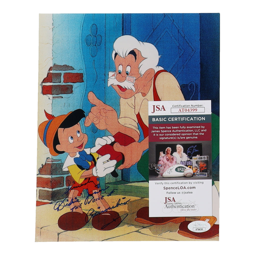 Dickie Jones Signed (JSA) "Pinocchio" 8x10 Photo Inscribed "Sincerely" & "The Voice of Pinocchio"