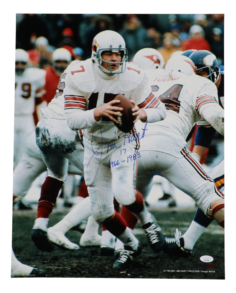 Jim Hart Signed (JSA) Cardinals 16x20 Photo Inscribed "1966 - 1983"