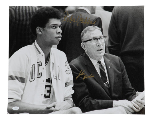 John Wooden & Kareem Abdul-Jabbar Signed (JSA) UCLA Bruins 16x20 Photo