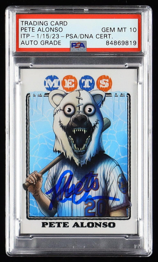 Pete Alonso Signed 2021 Topps Project70 #355 / Alex Pardee (PSA | Autograph Graded 10)