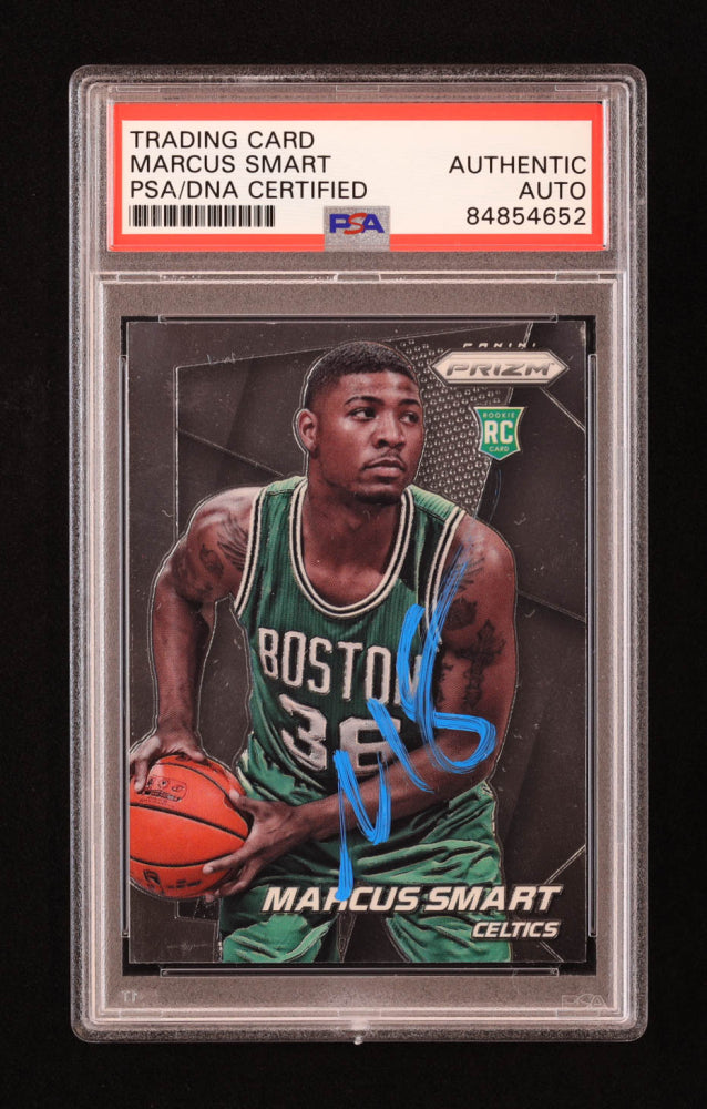 Marcus Smart Signed 2014-15 Panini Prizm #256 RC (PSA) Rookie Card