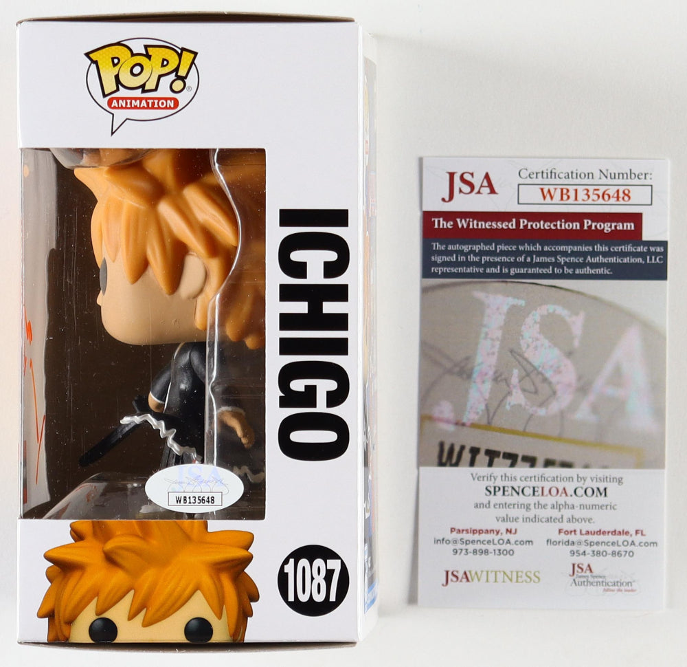 Johnny Yong Bosch Signed (JSA) "Ichigo" Funko Pop! #1087 Inscribed "Ichigo" - Voice of JIchigo Kurosaki I Bleach