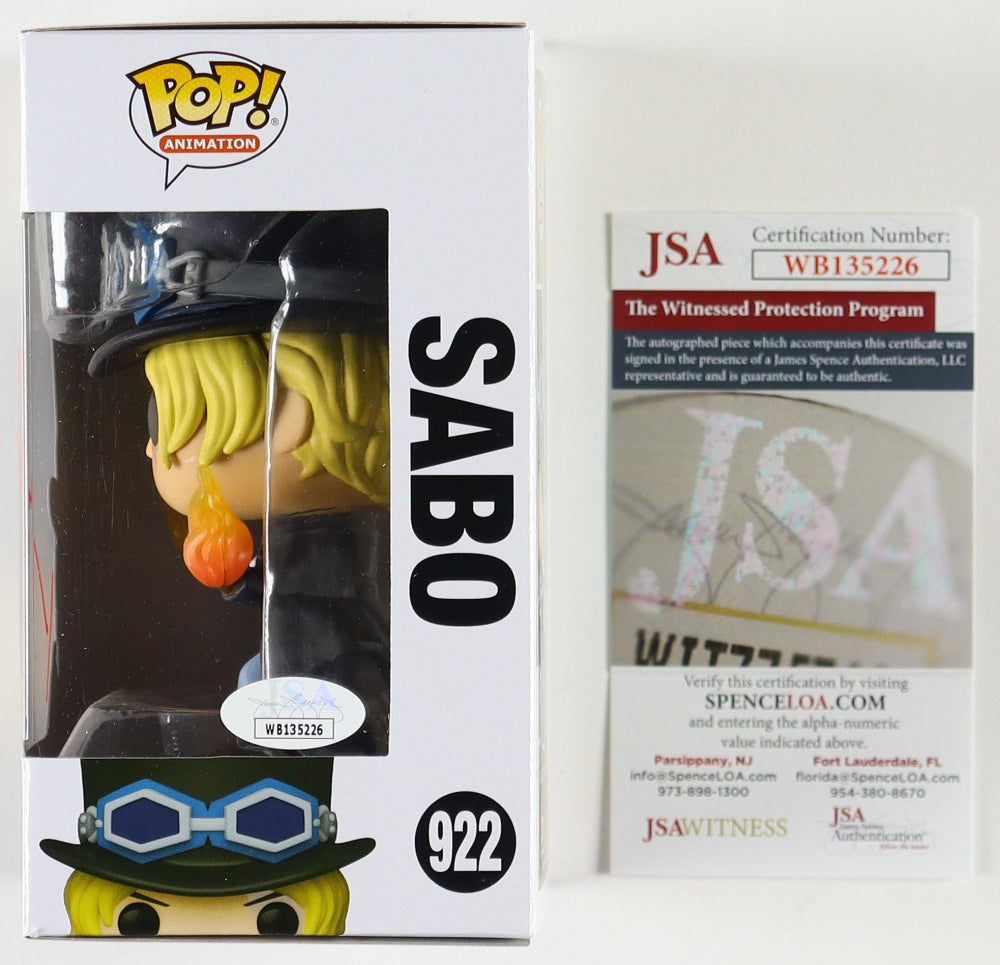 Johnny Yong Bosch Signed (JSA) "Sabo" Funko Pop! #922 Inscribed "Sabo" - Voice of Sabo I One Piece