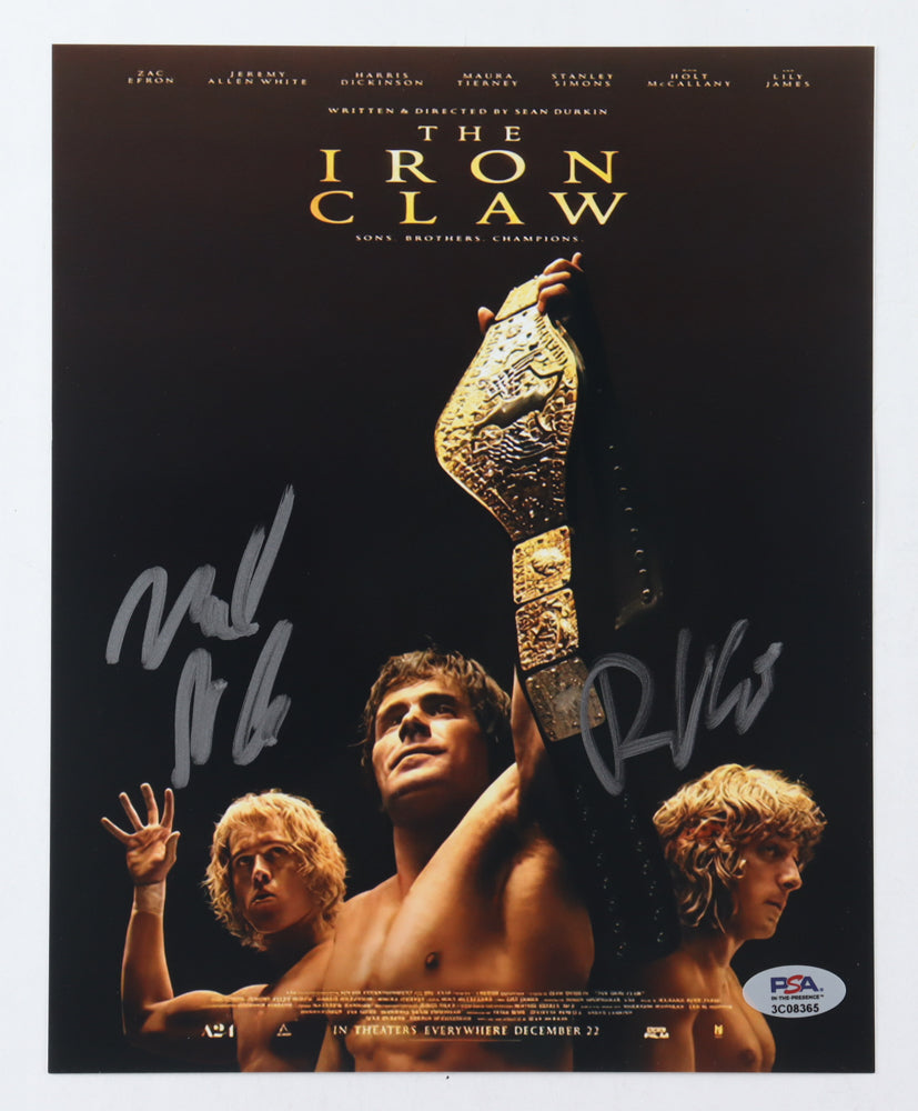 Ross Von Erich & Marshall Von Erich Signed (PSA) "The Iron Claw" 8x10 Photo - PSA In-The-Presence