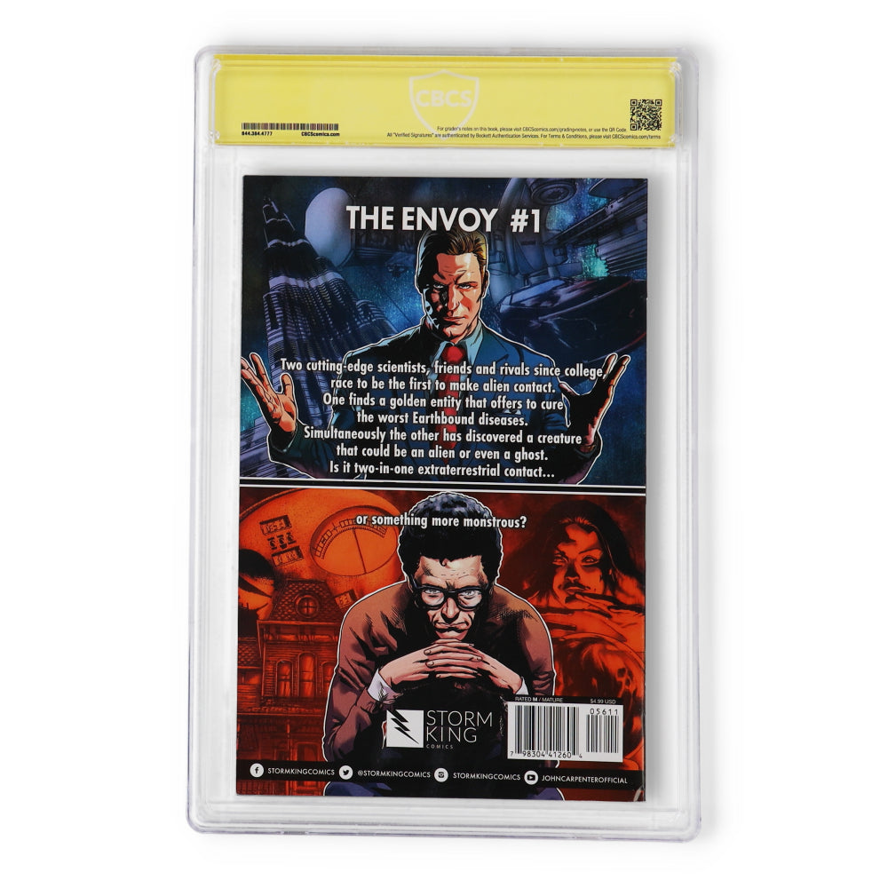 John Carpenter & Sandy King Signed 2023 "John Carpenter's Tales of Science Fiction: The Envoy" Issue #1 Storm King Comic Book (CBCS) Writer / Director of the "Halloween" Film