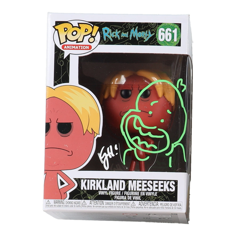 Kyle Starks Signed (Beckett) "Rick and Morty" #661 Kirkland Meeseeks Funko Pop! Vinyl Figure with Kirkland Sketch - Comic Book Artist & Writer