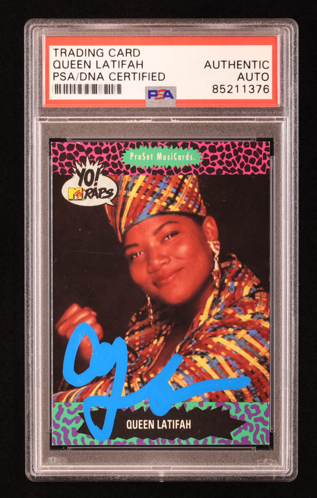 Queen Latifah Signed 1991 Pro Set YO! MTV Raps Complete Series #138 (PSA)