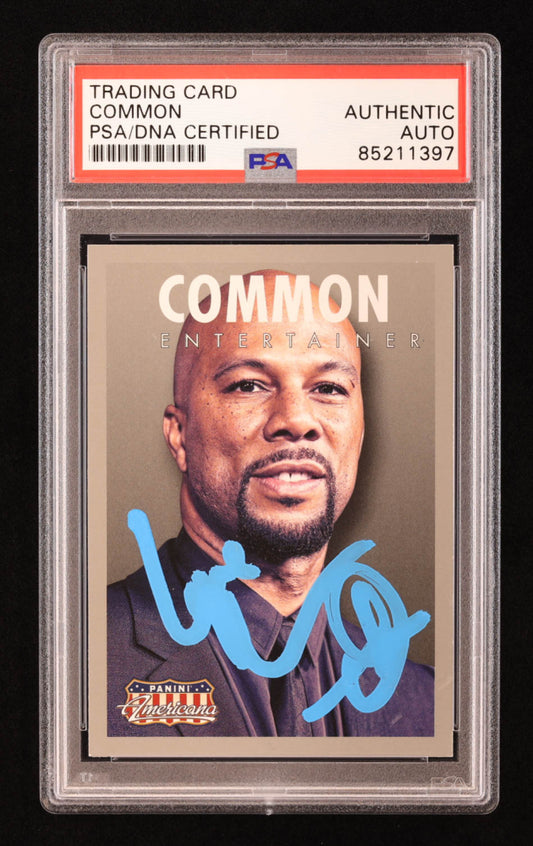 Common Signed 2015 Panini Americana #45 (PSA) - Rapper