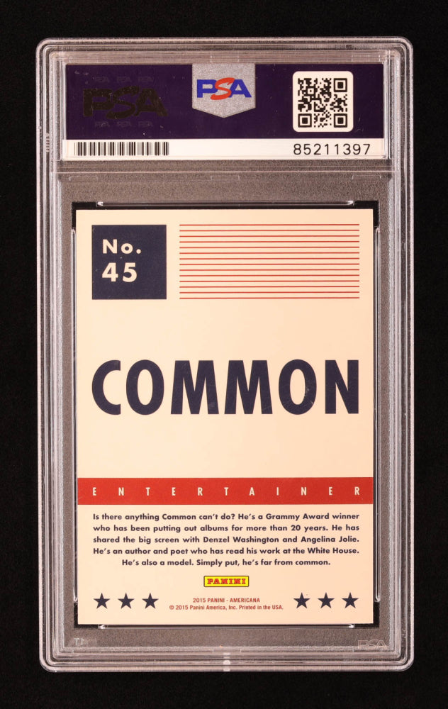 Common Signed 2015 Panini Americana #45 (PSA) - Rapper