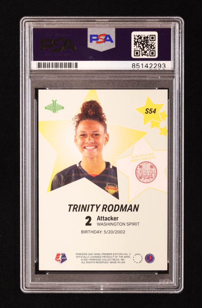 Trinity Rodman Signed 2021 Parkside NWSL Premier Edition Volume 2 Stars #S54 RC (PSA) - Rookie Card