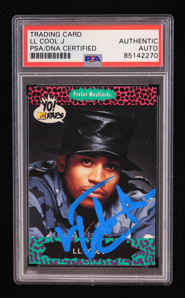 L.L. Cool J Signed 1991 Pro Set YO! MTV Raps Complete Series #45 (PSA)