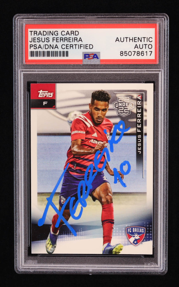 Jesus Ferreira Signed 2021 Topps MLS #166 U22 (PSA)