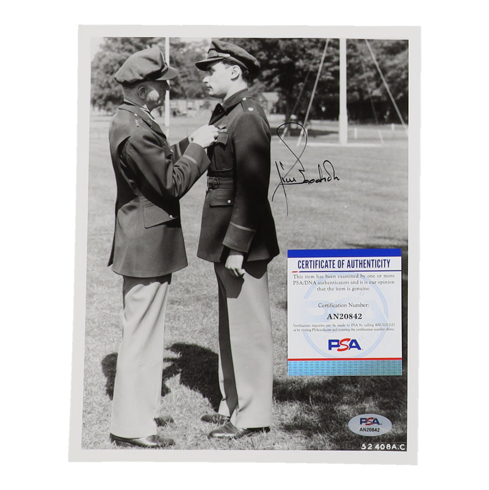 James Goodson Signed (PSA) 8x10 Photo WWII 4th FG Ace 14 Victories - 4 FG, 31 FG Ace - 14 Victories (d)