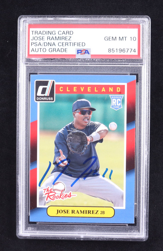 Jose Ramirez Signed 2014 Donruss The Rookies #41 RC (PSA | Auto 10) - Rookie Card