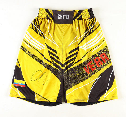 Marlon "Chito" Vera Signed Custom Fight Shorts (Beckett) Beckett Witnessed