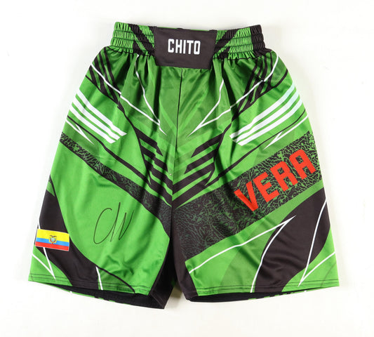 Marlon "Chito" Vera Signed Custom Fight Shorts (Beckett) Beckett Witnessed