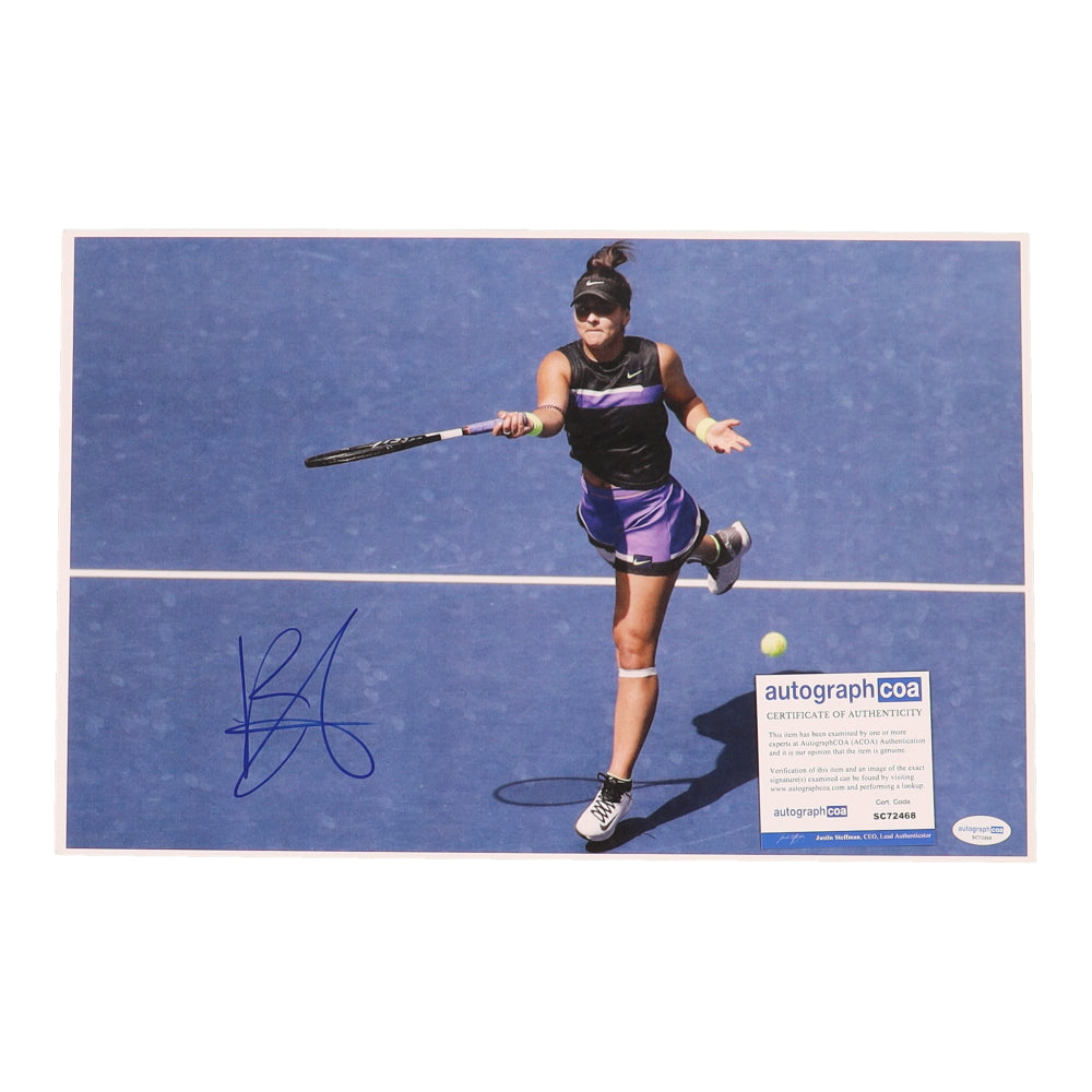 Bianca Andreescu Signed 11x17 Photo (AutographCOA)