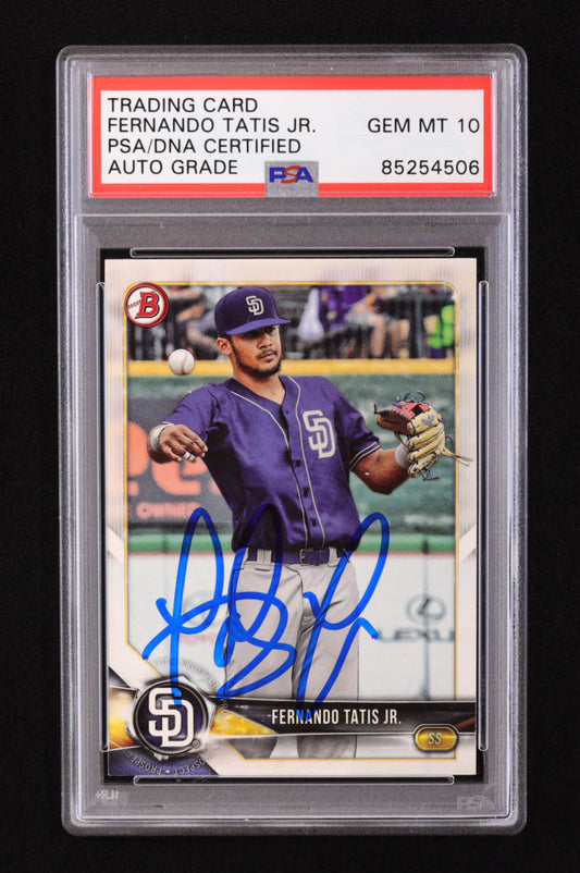 Fernando Tatis Jr. Signed 2018 Bowman Prospects #BP114 RC (PSA | Auto 10) - Rookie Card