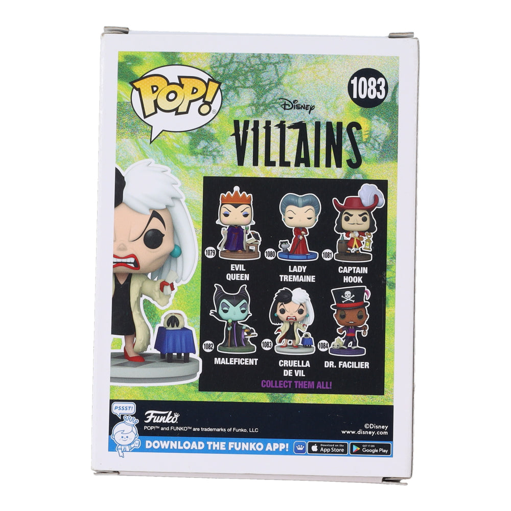 Michelle Gomez Signed (Beckett) "Villains" #1083 Cruella De Vil Funko Pop! Vinyl Figure