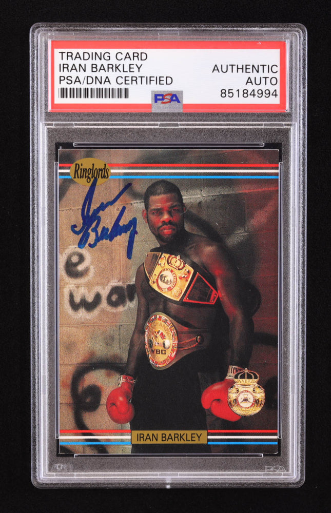 Iran Barkley Signed 1991 Ringlords #25 (PSA)