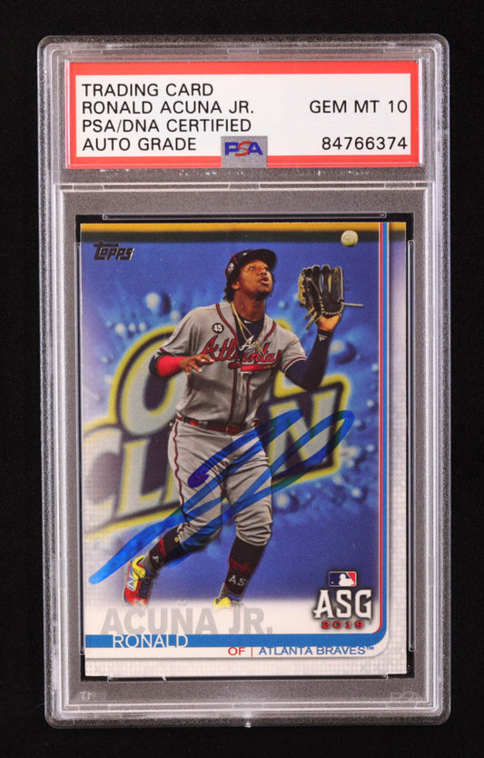 Ronald Acuna Jr. Signed 2019 Topps Update #US220 AS (PSA | Autograph Graded PSA 10)