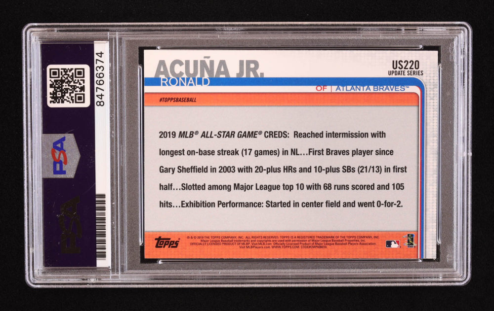 Ronald Acuna Jr. Signed 2019 Topps Update #US220 AS (PSA | Autograph Graded PSA 10)