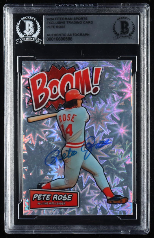 Pete Rose Signed 2024 Fiterman Sports Exclusive Trading Card #4256 (BGS)