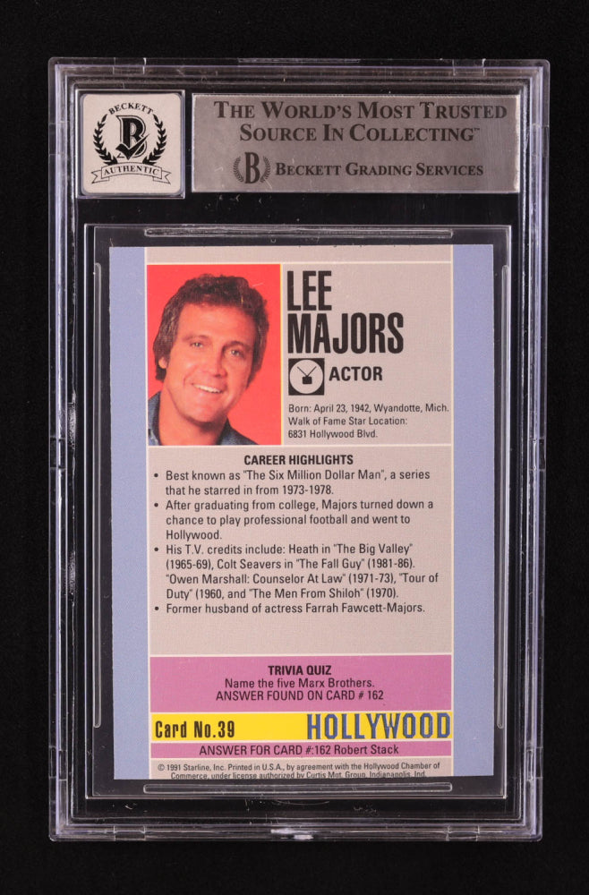 Lee Majors Signed 1991 Starline Hollywood Walk of Fame #39 (BGS | Auto 10)