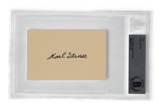 Karl Struss Signed Cut (Beckett) - Cinematographer