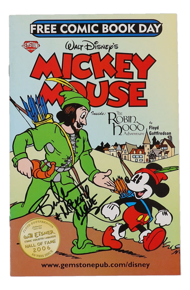 Bret Iwan Signed (JSA) 2007 Walt Disney's Mickey Mouse in The Robin Hood Adventure Comic Book Inscribed "Mickey Mouse" - JSA Witnessed