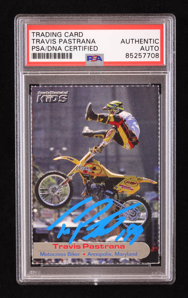 Travis Pastrana Signed 2001 Sports Illustrated for Kids #41 / Motocross RC (PSA) - Rookie Card