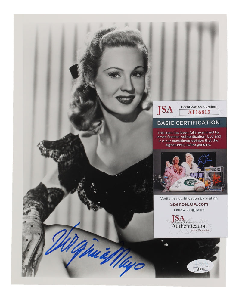 Virginia Mayo Signed 8x10 Photo (JSA) Actress