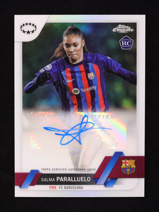 Salma Paralluelo 2022-23 Topps Chrome UEFA Women's Champions League Autographs #ASP RC - Rookie Card