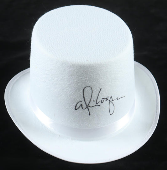 Alice Cooper Signed White Top Hat (Beckett) Beckett Witnessed