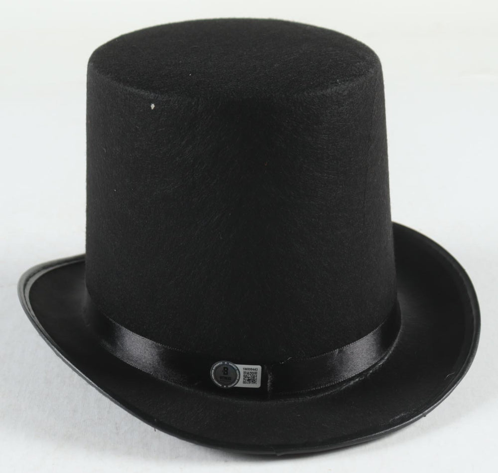 Alice Cooper Signed Black Top Hat (Beckett) Beckett Witnessed