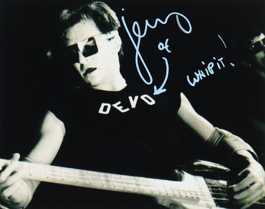 Gerald Casale Signed (JSA) 8x10 Photo Inscribed "Of" & "Whip It!" - Devo / Bassist