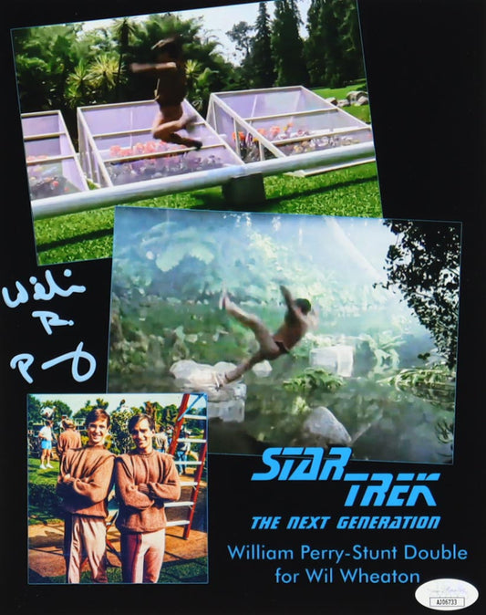 William R. Perry Signed (JSA) "Star Trek: The Next Generation" 8x10 Photo - Stunt Actor