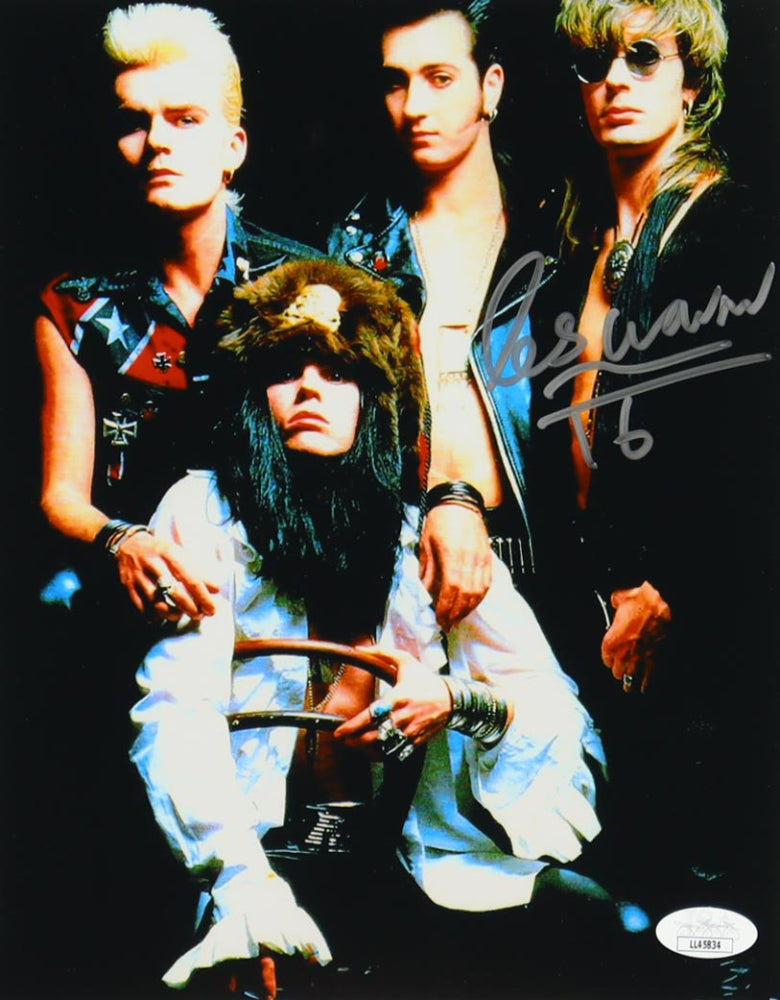 Les Warner Signed "The Cult" 8x10 Photo (JSA) Former Drummer for "The Cult"