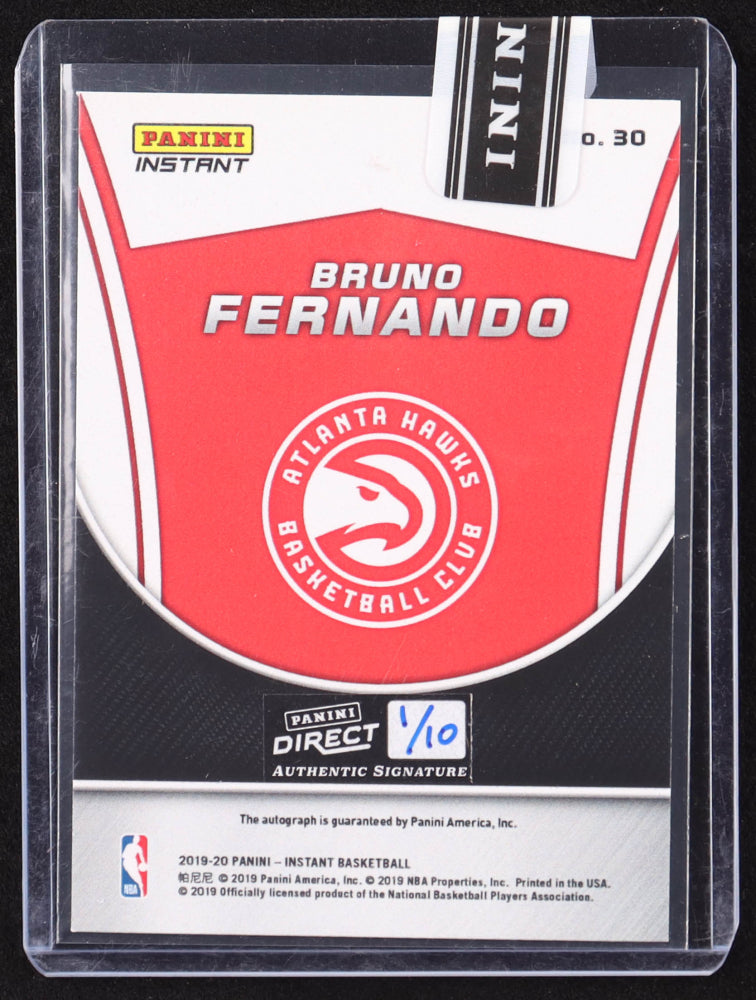 Bruno Fernando 2019-20 Panini Instant Access Autographs #30 RC #1/10 Rookie Card | Serially Numbered #1 / 10