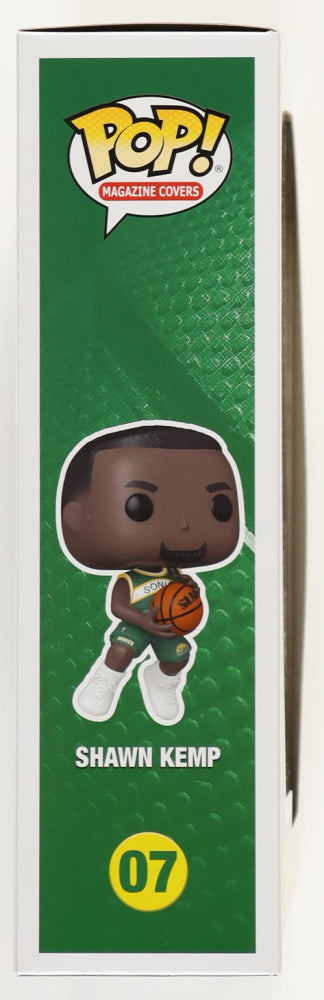 Shawn Kemp Signed (Beckett) Supersonics #07 NBA SLAM Funko Pop! Cover Vinyl Figure - Beckett Witnessed