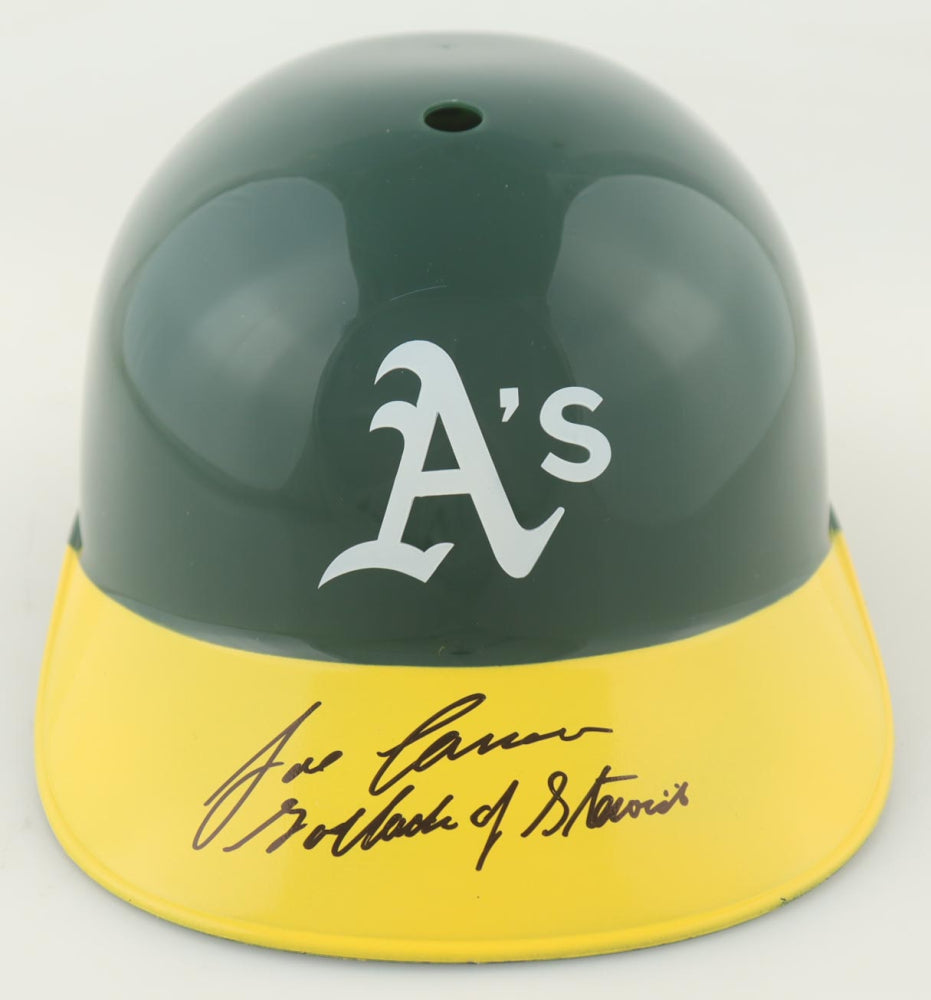 Jose Canseco Signed (Beckett) Athletics Full-Size Batting Helmet Inscribed "Godfather of Steroids"