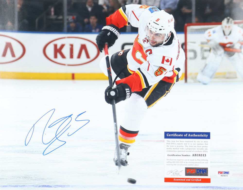 Mark Giordano Signed Flames 11x14 Photo (PSA)